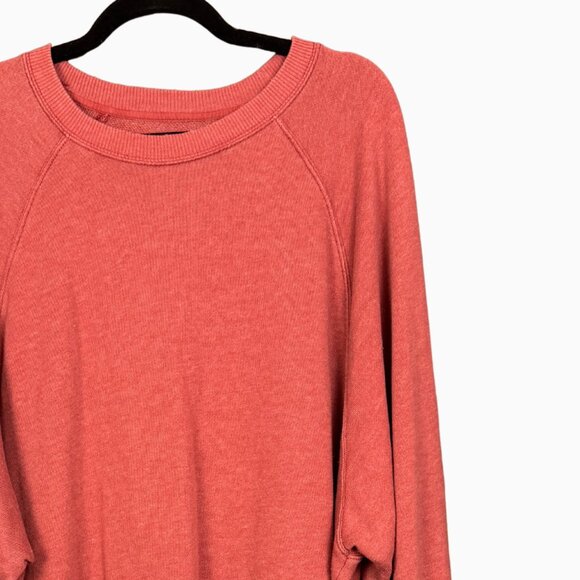 American Eagle Oversized Sweatshirt Large Soft Cozy Loungewear Coral Pullover - Picture 6 of 7